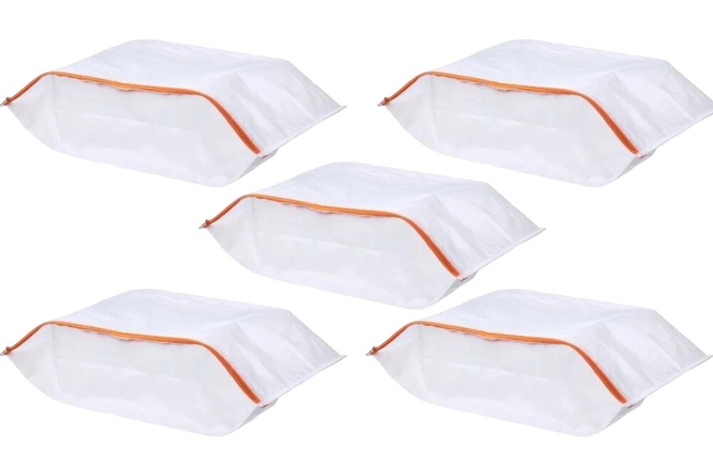 Ikea PARKLA Shoe Storage Bag Zippered – 48cm x 22cm/White/5 Pack