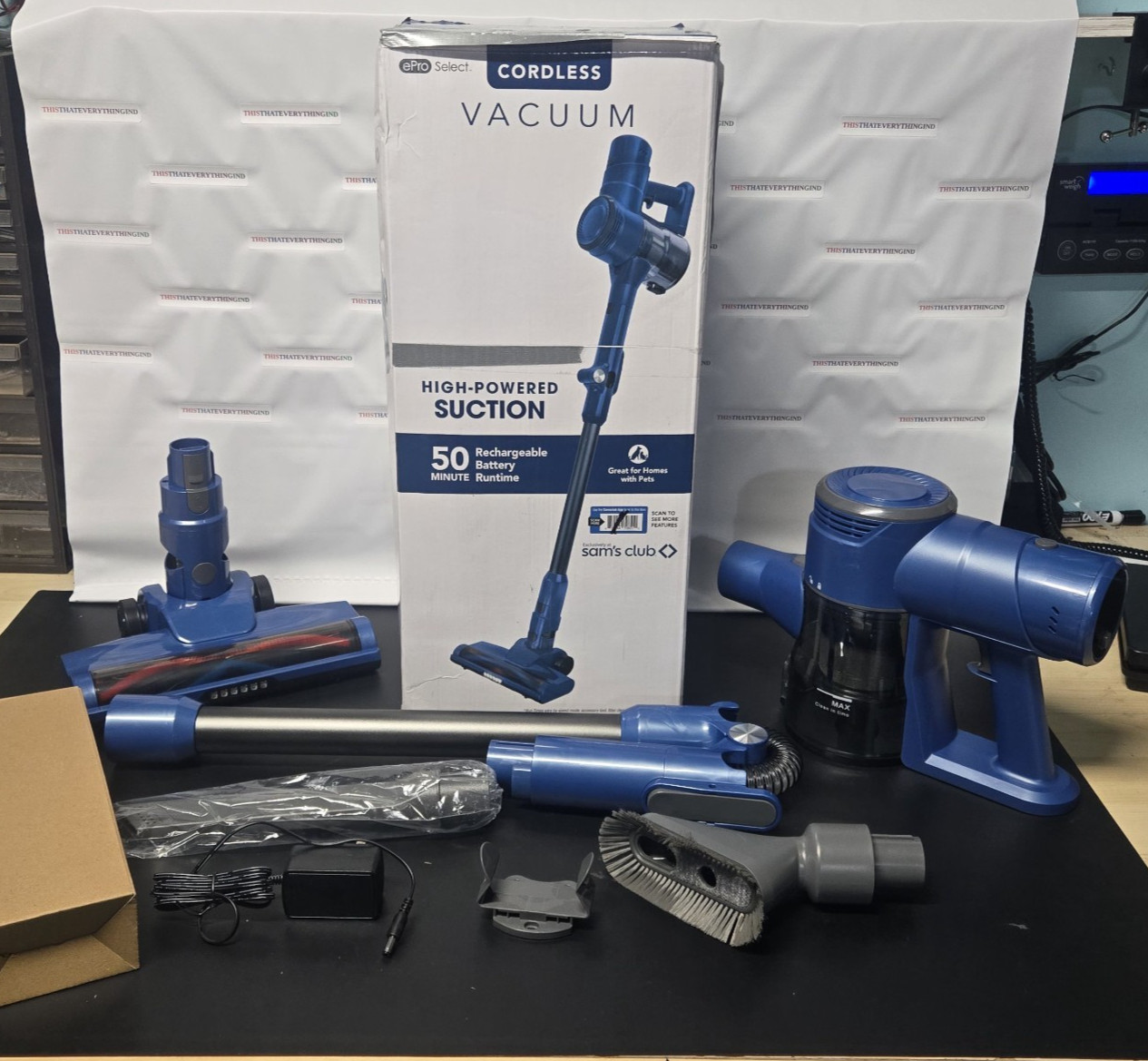 ePro Select Cordless Stick Vacuum LED Display, HEPA Filter 50Min Battery Charge
