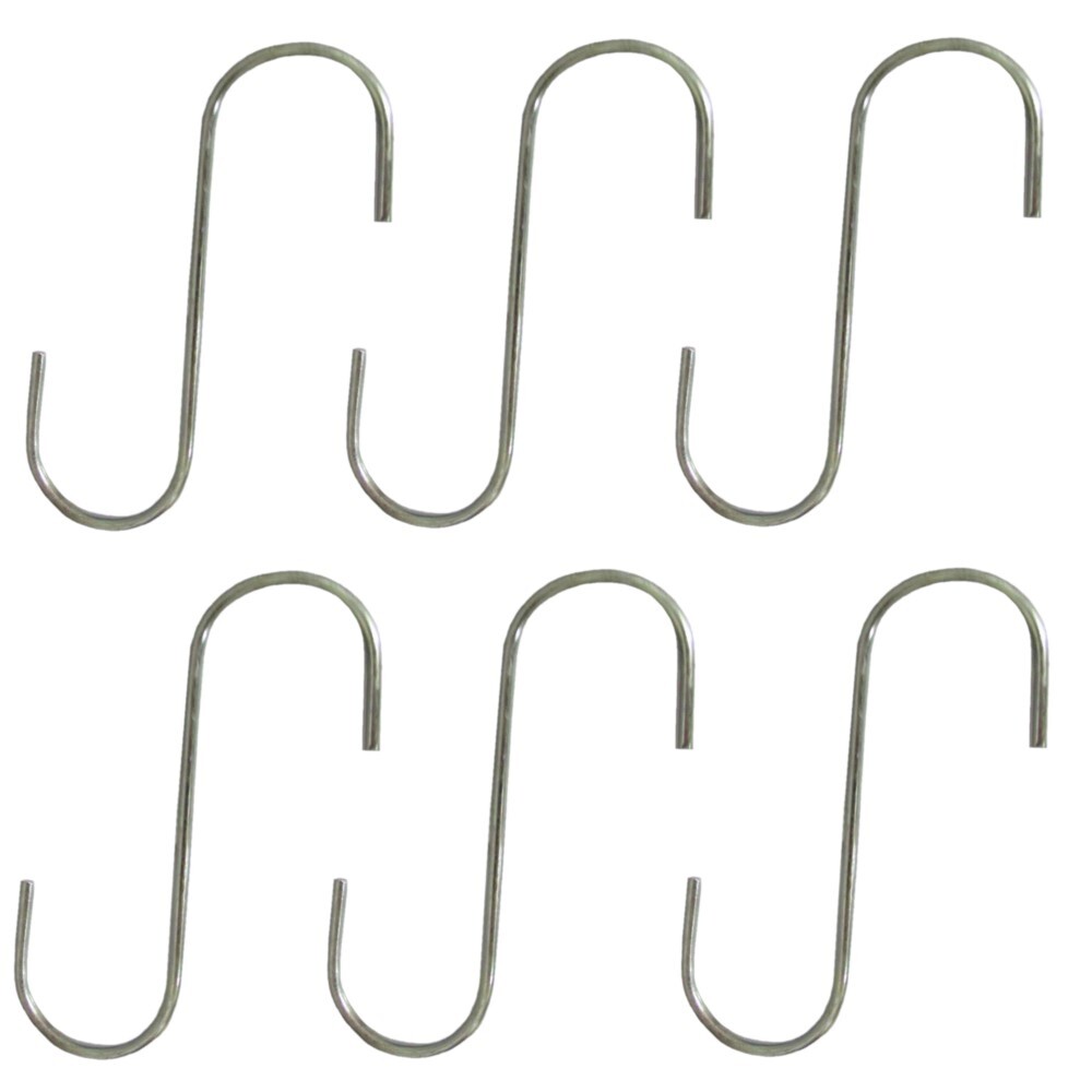 Six (6) 5″ Steel S-Hooks For Various Household and Yard & Garden Applications
