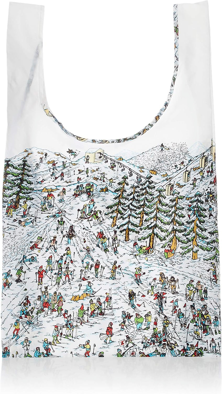BAGGU Where’s Wally? Where’s Waldo? Ski Mountain Standard Reuseable Bag NWT Rare