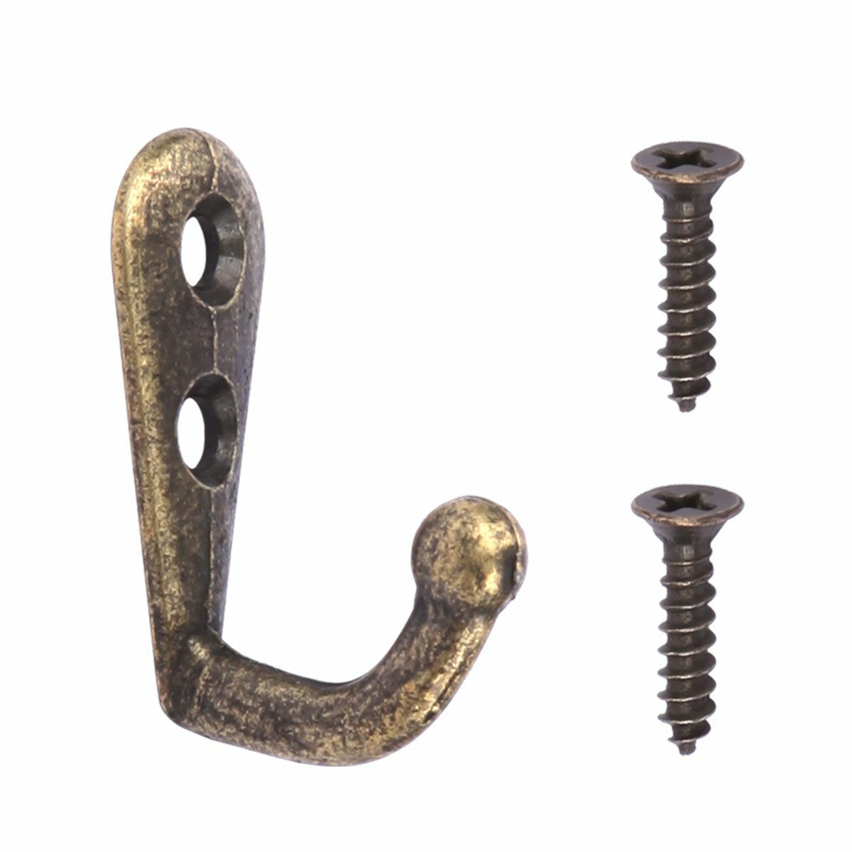 20 Pack Wall Mounted Hook Single Robe Coat Holder Key Hanger w/40 Pieces Screws