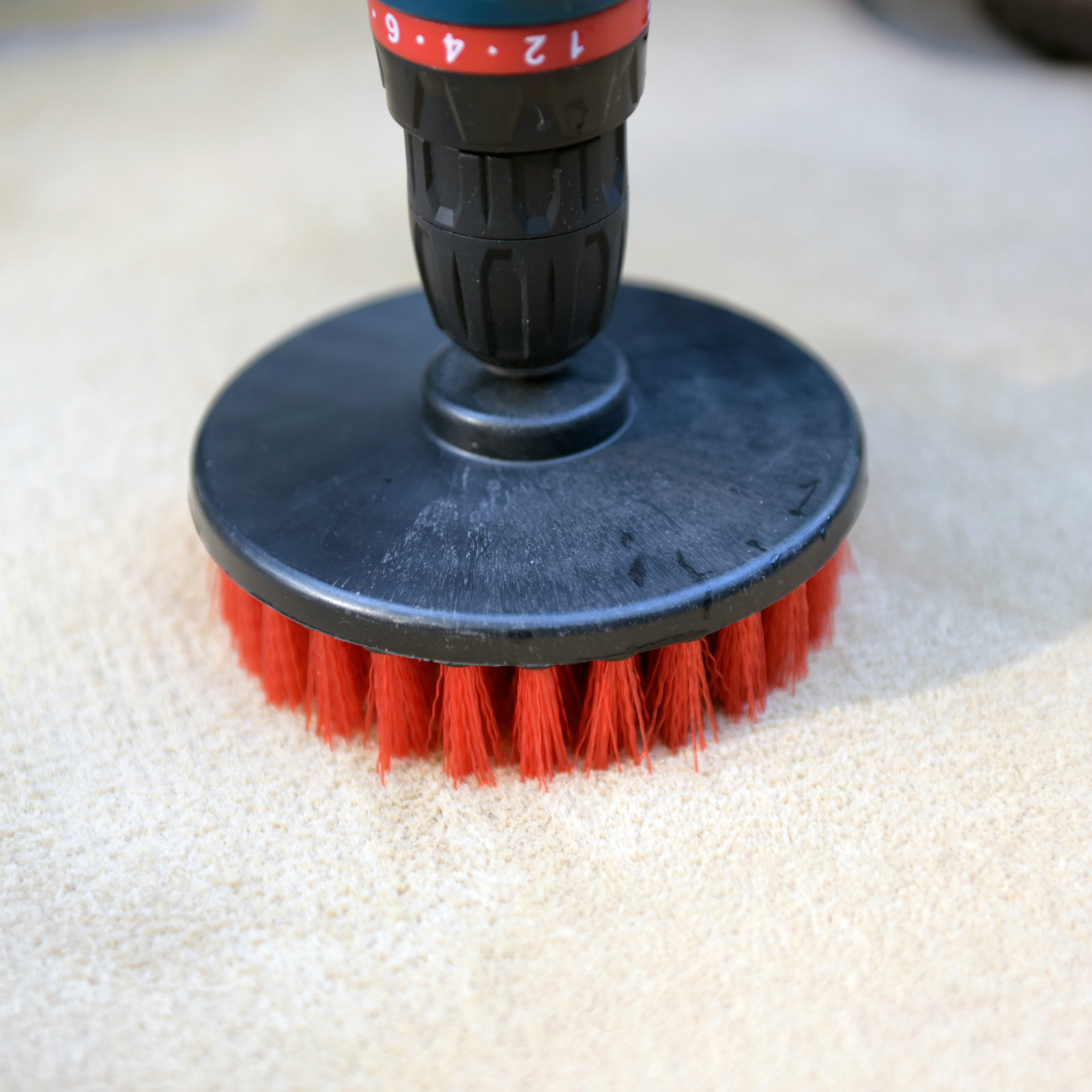 Heavy Duty 5″ Round Scrub Brush with Power Drill Attachment