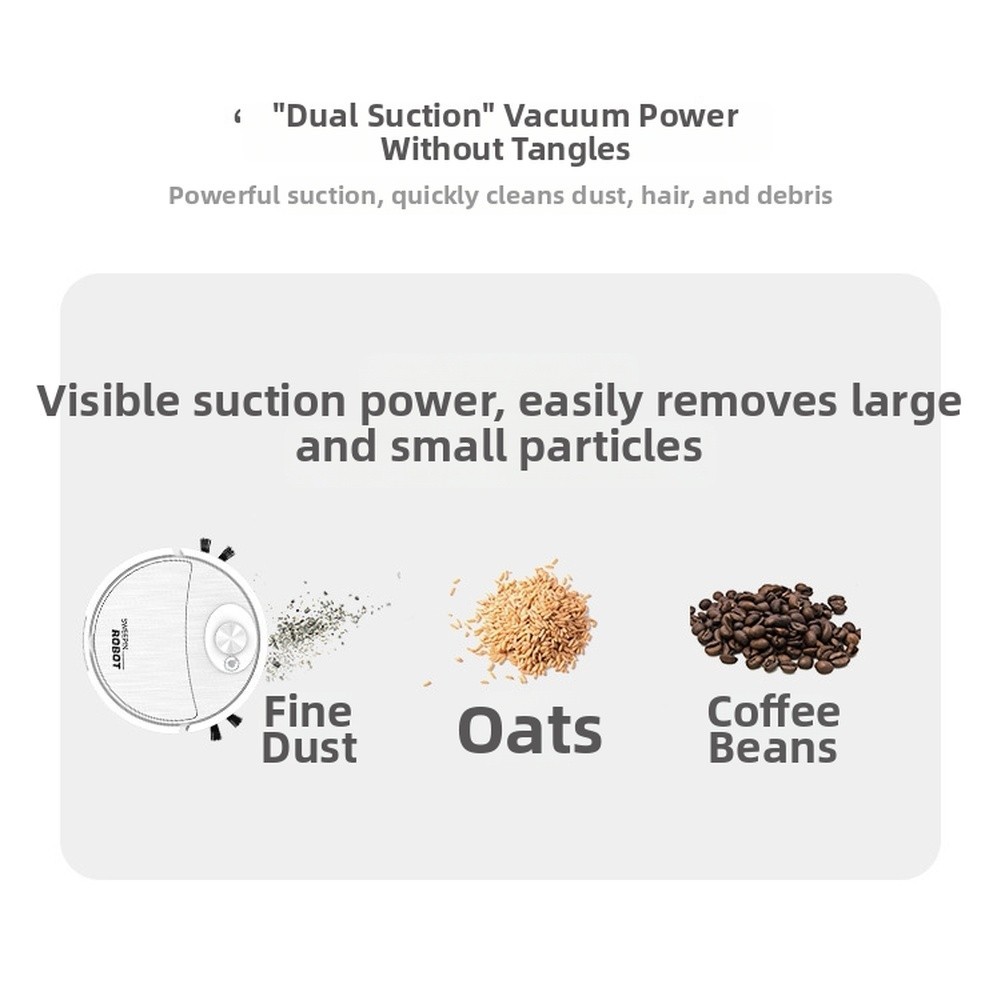 Ultra Thin 5.4cm Robot Vacuum Cleaner Mop Sweeper for Home 18×5.4x18cm