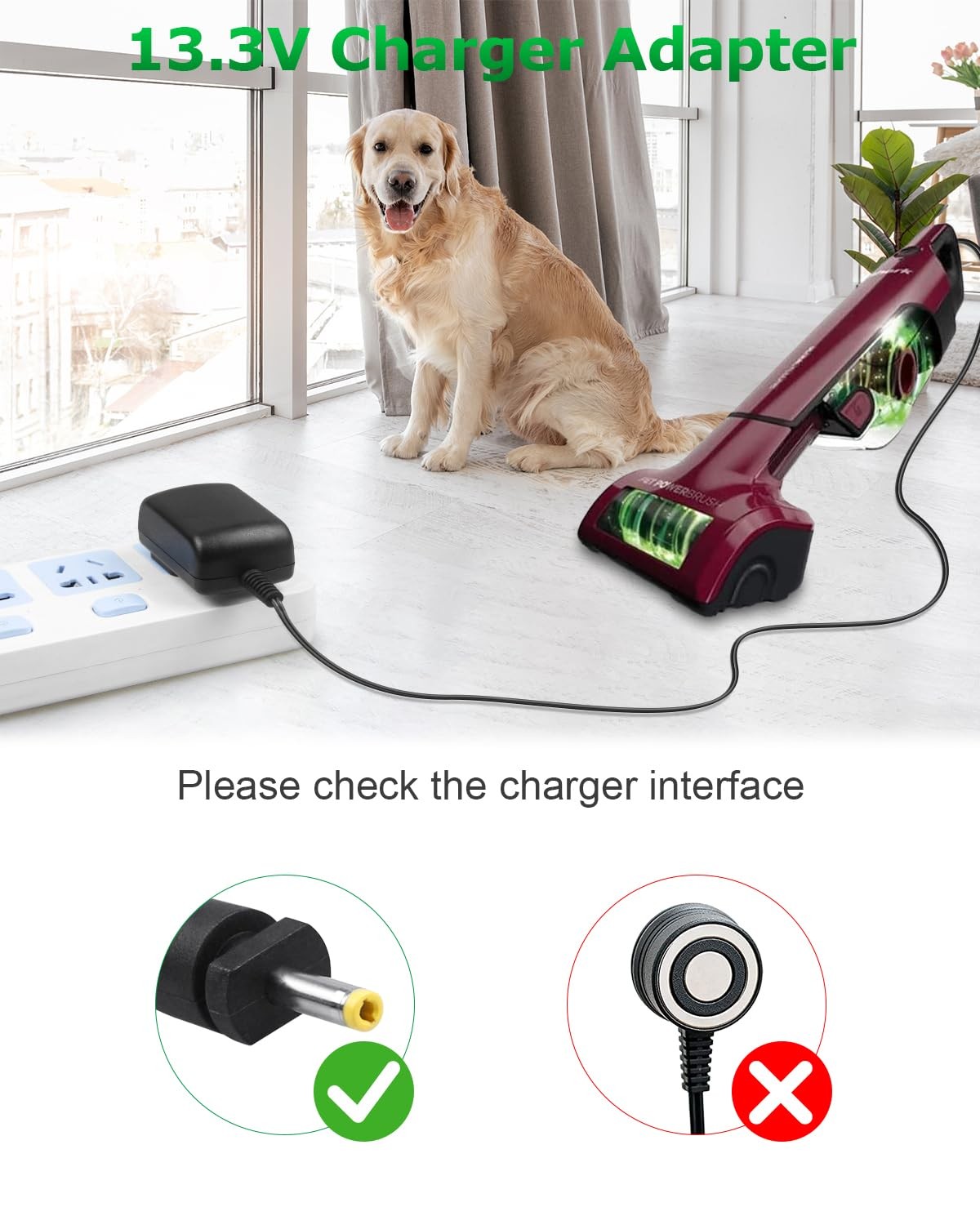 Replacement Charger for Shark Cordless Vacuum CH950 CH950C CH951 CH951C CH955…