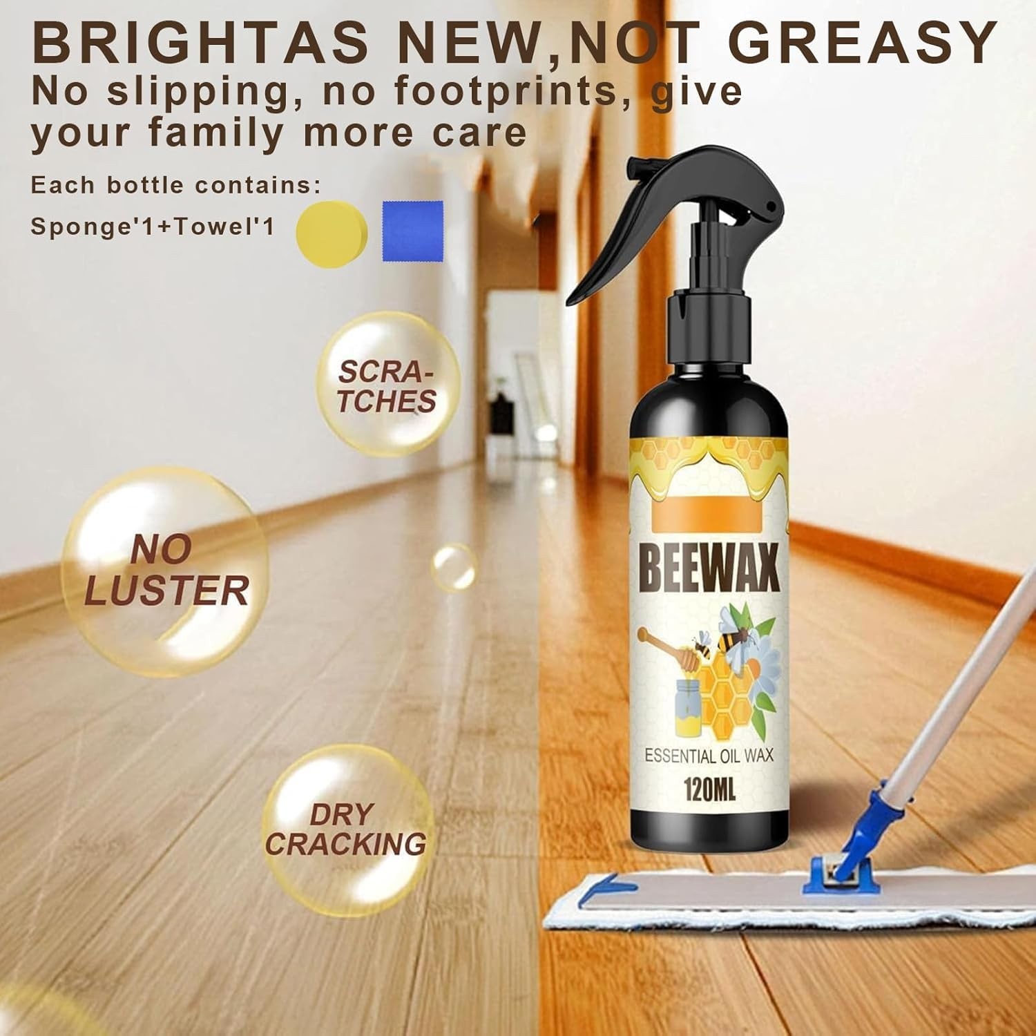 Holyarm 2PCS Natural Beeswax Spray, Spray 0.5 Fl Oz (Pack of 2)