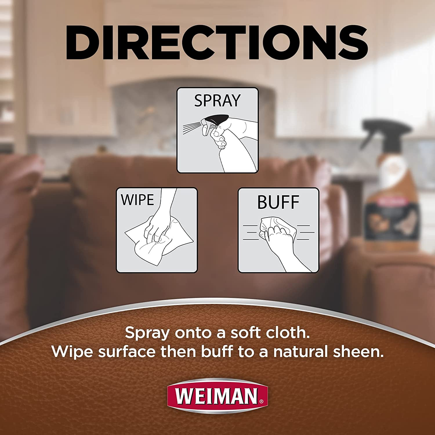 Leather Cleaner and Conditioner for Furniture – Cleans Conditions and Restores L