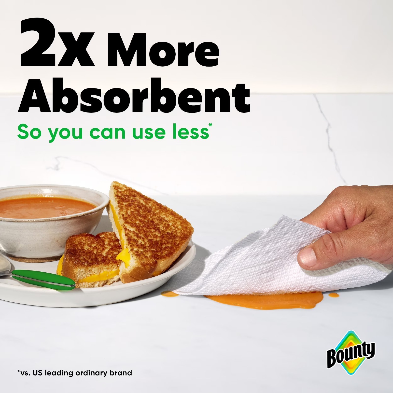 Bounty Paper Towels Select-A-Size Print, 2 Triple Rolls, 123 Sheets per Roll