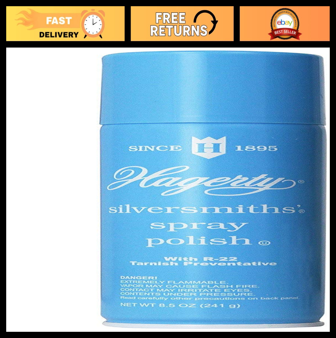 8.5 Oz Silver Polish Spray for Jewelry, Flatware & Antiques – Restores Shine