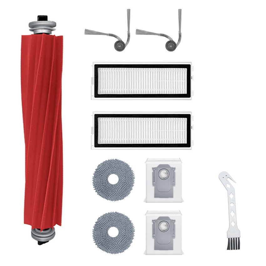 Main Side Brush Filter Mesh HEPA Dust Bag Mop Cloth for Roborock QV35A/QV35S