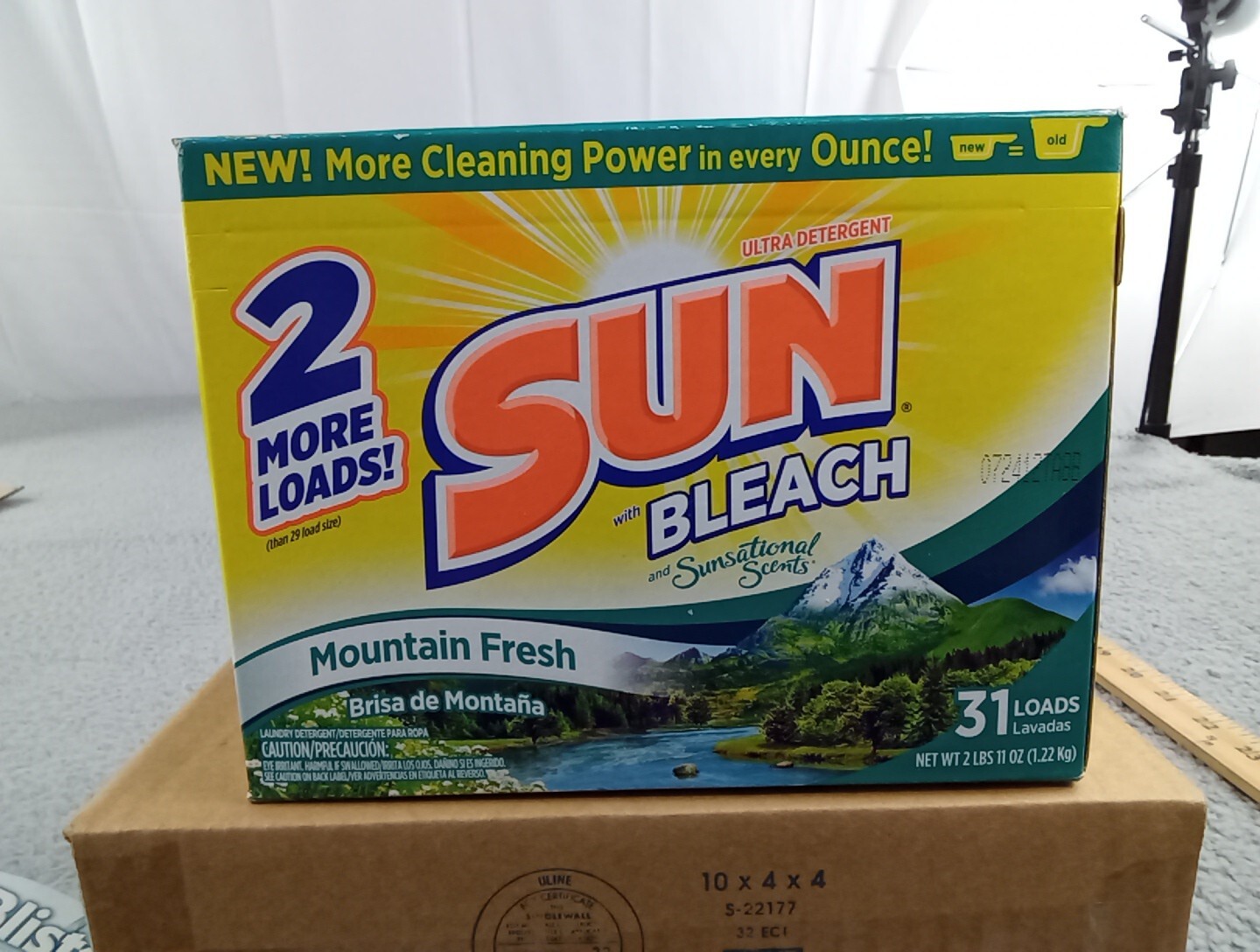 SUN Bleach Powder Laundry Detergent 31 Loads 2 Lbs 11 Oz Mountain Fresh