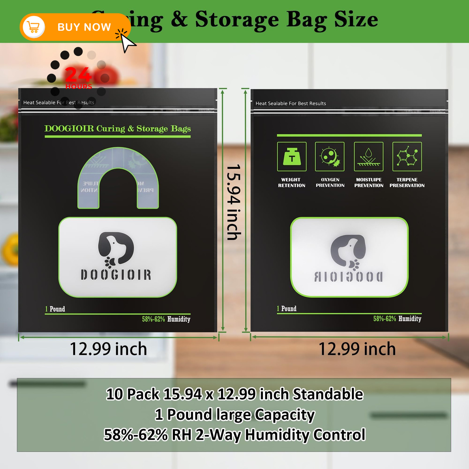 1 LB Curing & Storage Bags, and Food 1 Count (Pack of 10), 10 Pack
