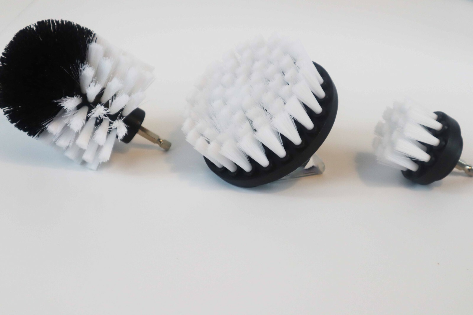 Drill Brush Set 3 Piece White (soft) FREE SAME DAY SHIPPING / USA Seller