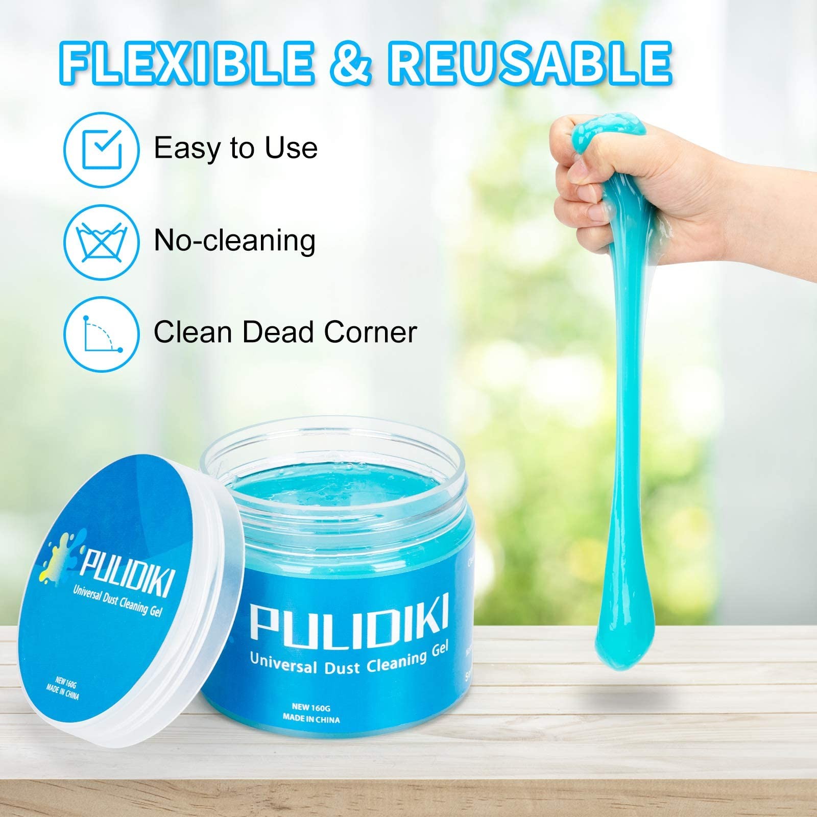 PULIDIKI Car Cleaning Gel Clean Putty, 5.6 Ounce (Pack of 1), Blue