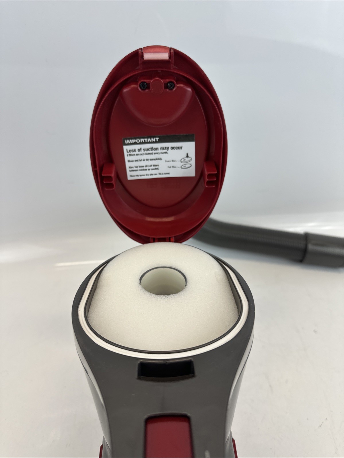 Shark QH296QRD Rocket Ultra-Light Handheld Vacuum Car Detail Kit 15FT Cord Red