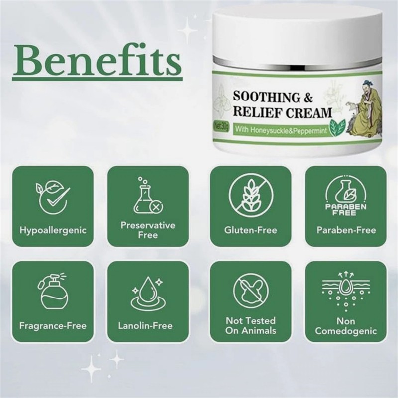 5X Soothing & Relief Cream Natural Herbal Cream Gentle Instant Soothing(-20%OFF)