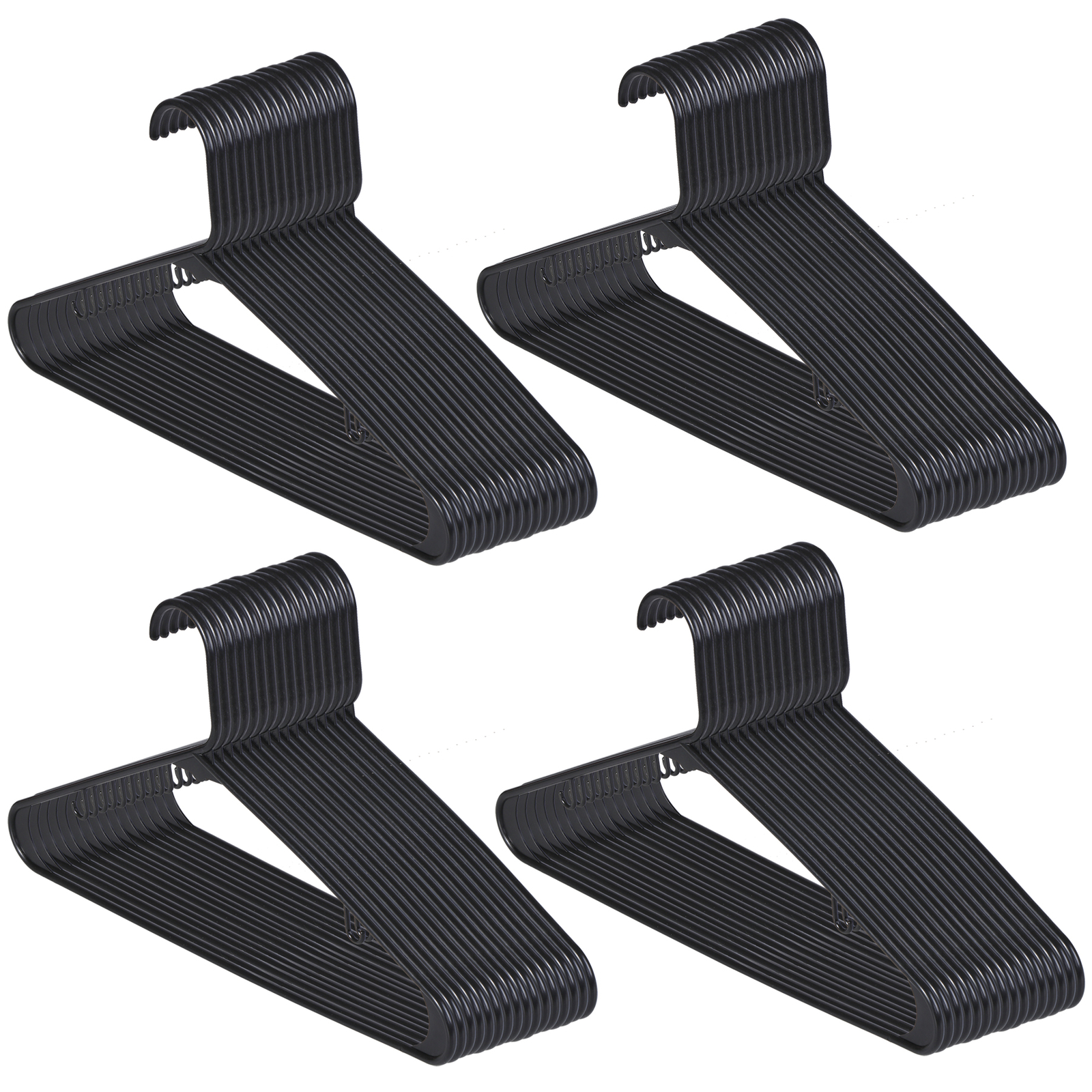 Pants Hanger Clothes Hangers (100 Pack) Plastic Gallus Shirt Hanger Black