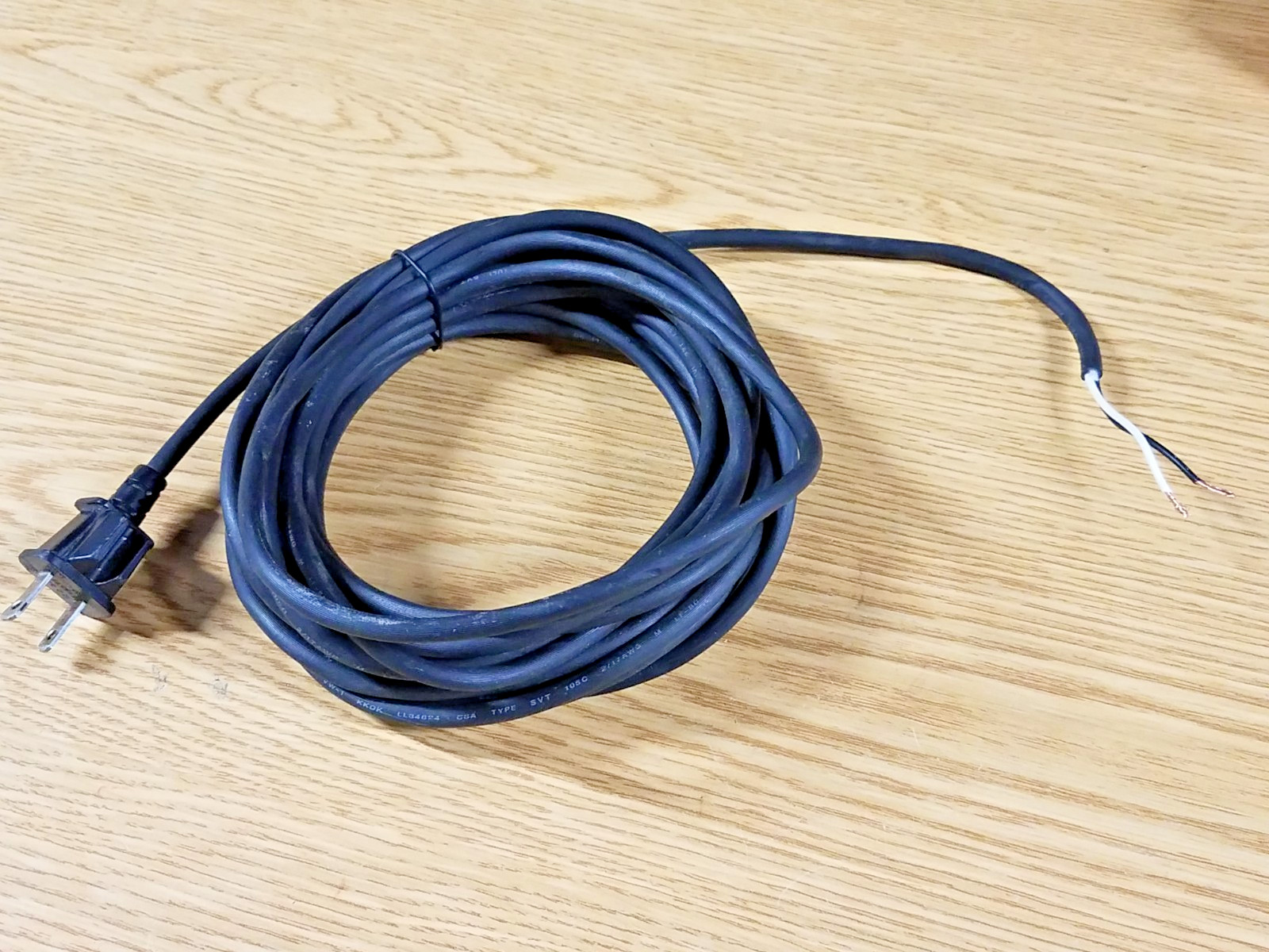 Power Cord For Vacuum 25 foot 2 Prong for Vintage Hoover and Others