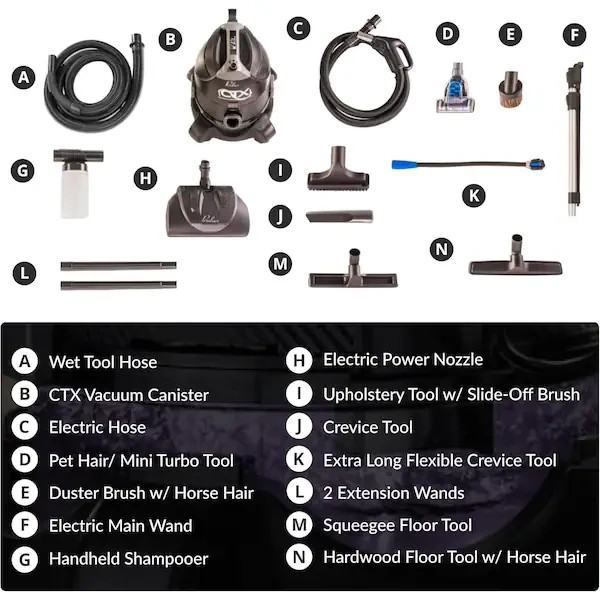 Prolux CTX PRO Water Filtration Bagless Canister Vacuum Cleaner