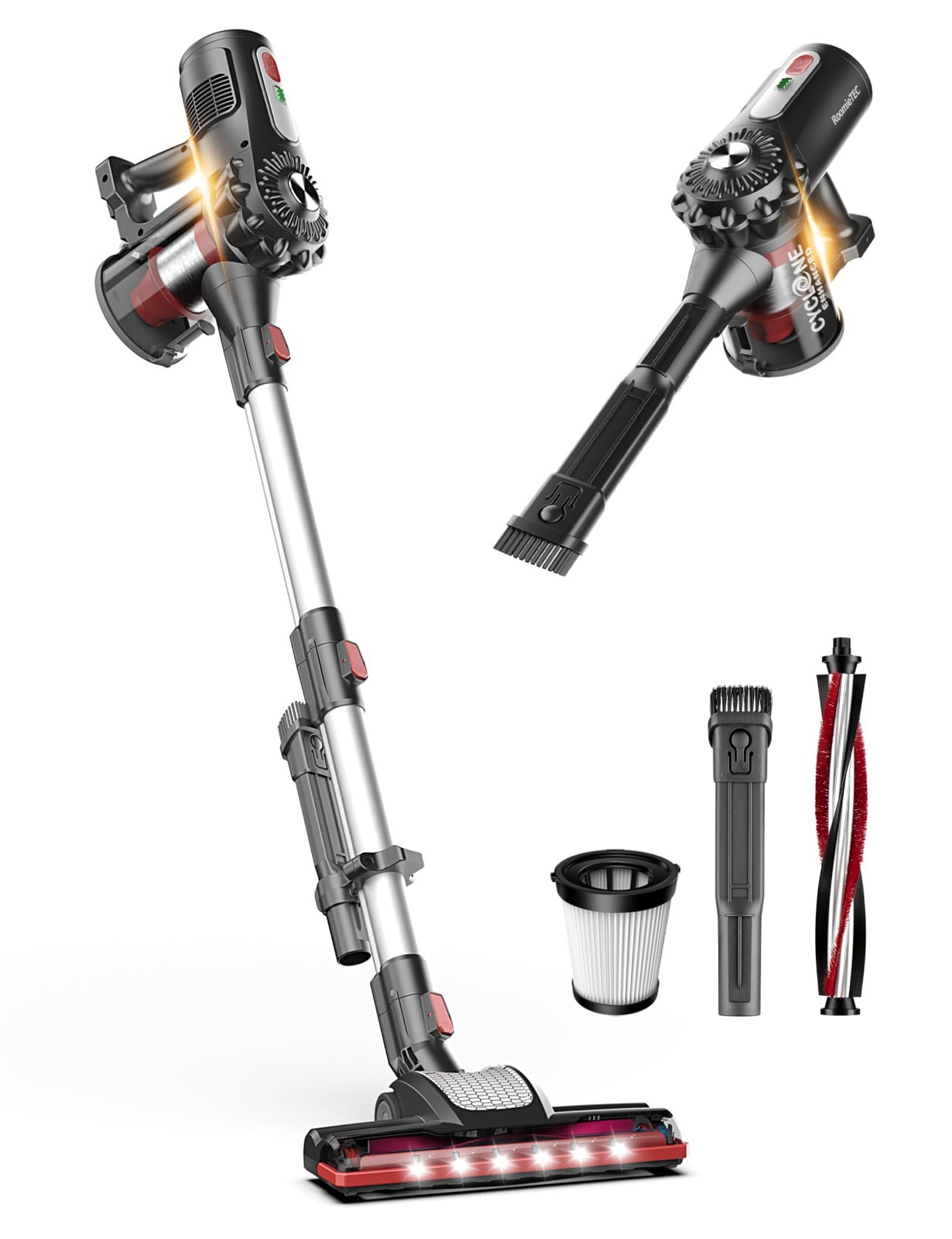Cordless Stick Vacuum Cleaner – 2200mAh Battery, 35 Min Run Time, High Suction,