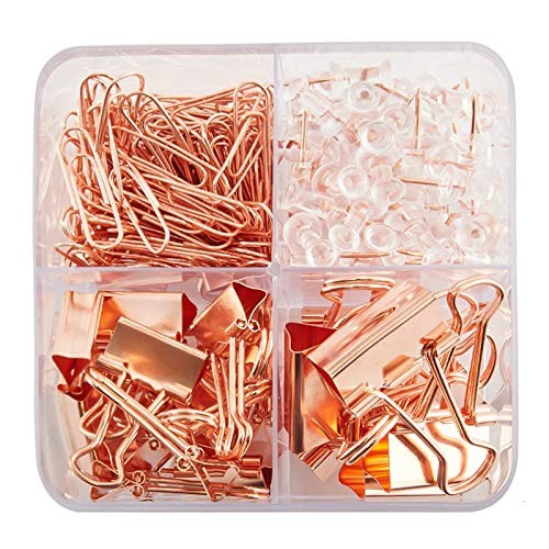 KIDMEN Rosegold kit,Set of Binder 1 inch, 0.75 inches, 1.1 Rose Gold