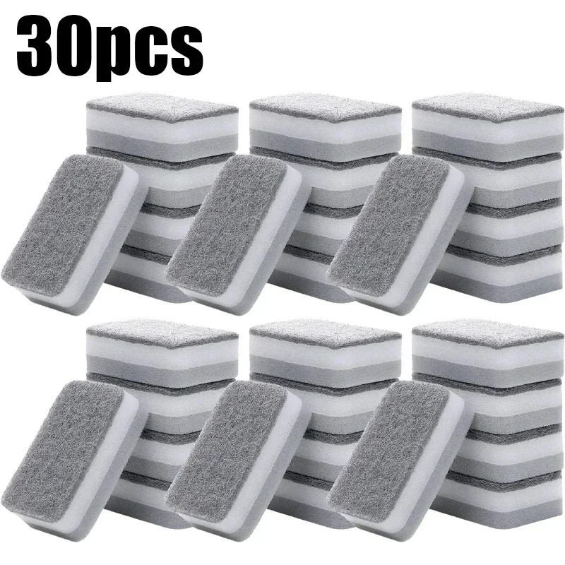 10/50 Pack Kitchen Cleaning Sponges Scourers Washing Up Non-Scratch for Dish Pad