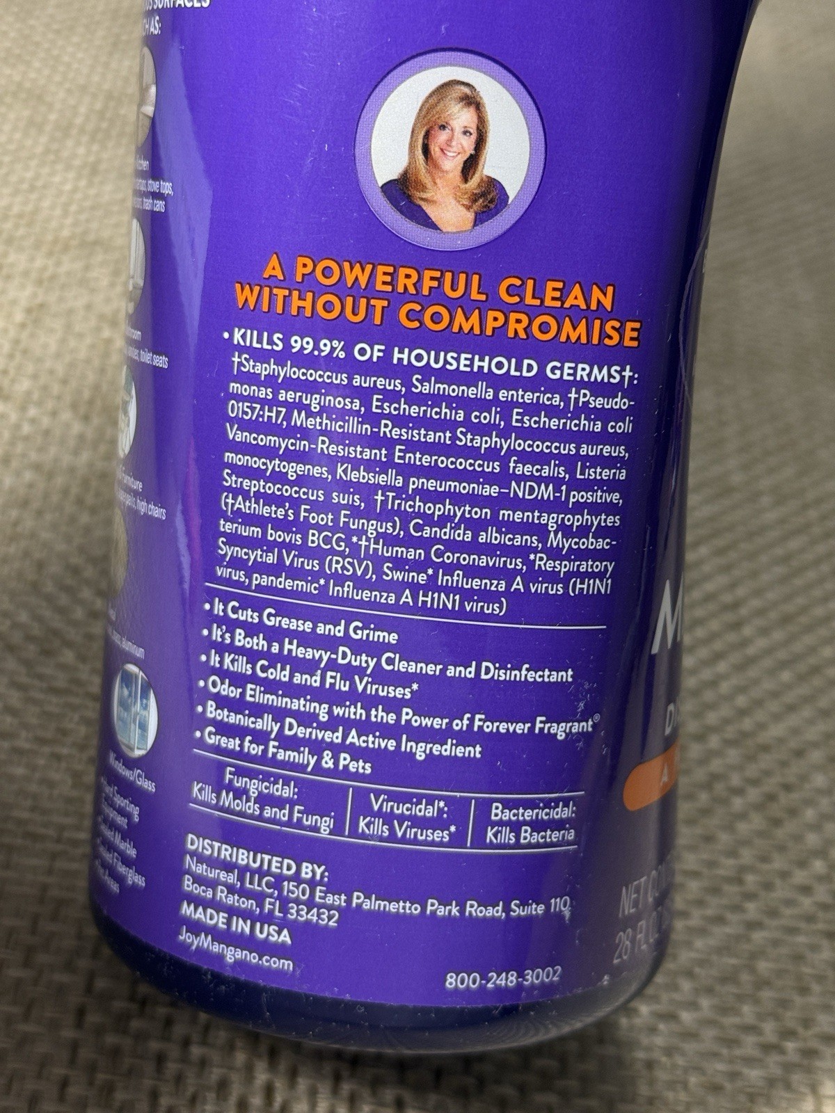 Joy Mangano Miracle Clean ORANGE BLOSSOM Surface Cleaner Disinfectant 28 Oz