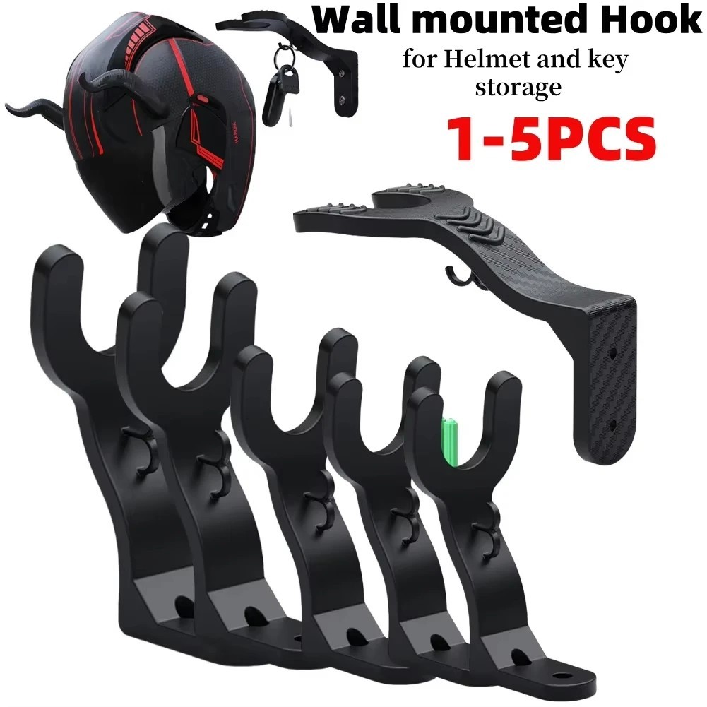 Motorcycle Helmet Rack Wall Mount Holder Hook Stand Helmet Holder Jacket Hanger