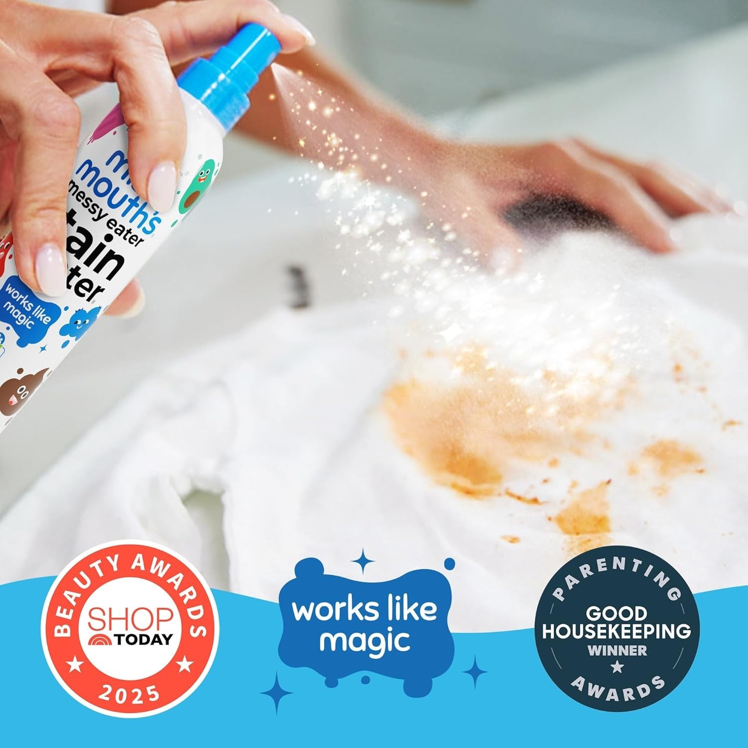 Biodegradable Messy Eater 4oz Stain Spray – Ideal for Newborns & Parents