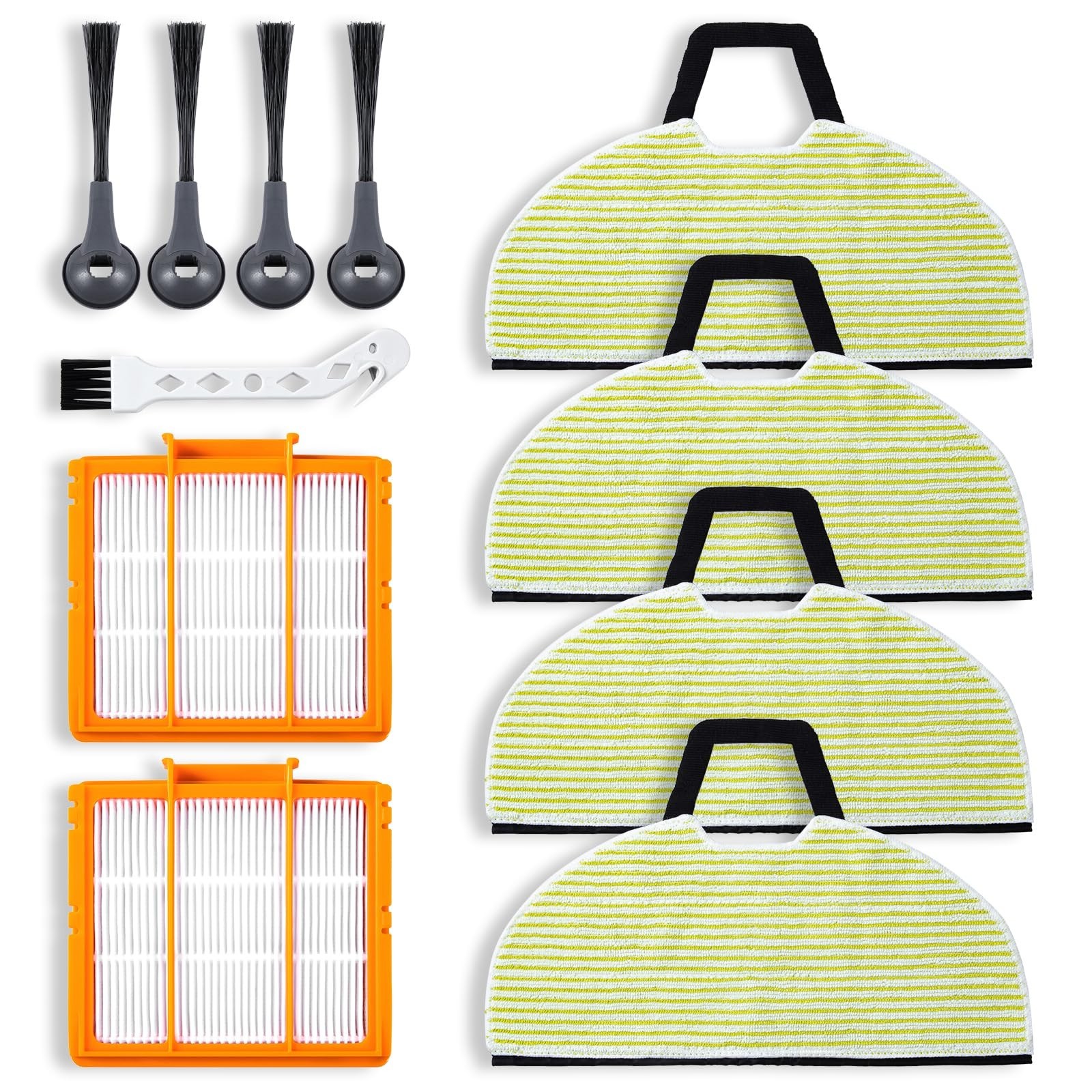 4 Mop Pads & Filters for Shark AI Ultra Robot Vacuum – 2-in-1 Mop Accessories