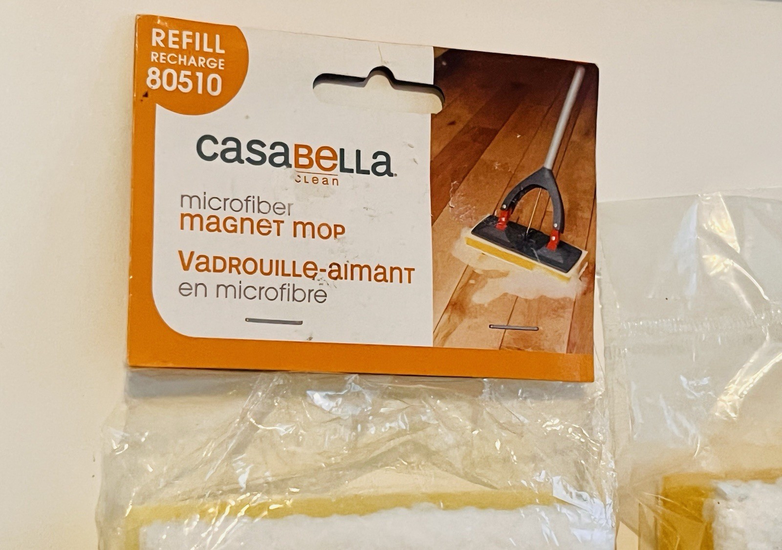 3x NEW Casabella Magnet Mop Microfiber Refill #80510 Discontinued Sealed