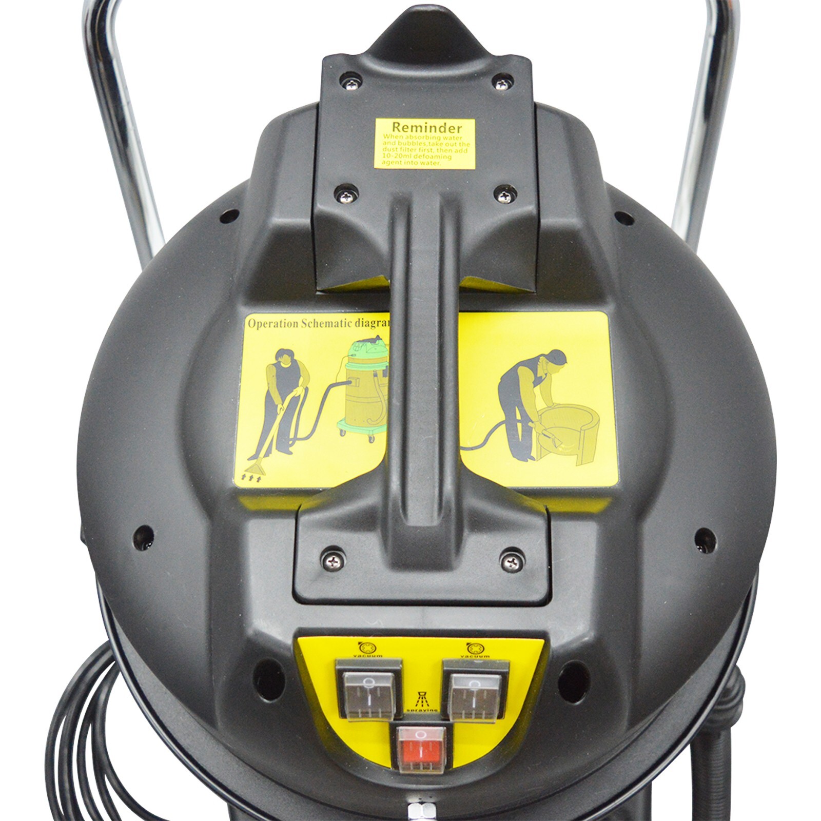 110V 2.7HP 3 in 1 80L Carpet Extractor Machine Wet/Dry Vacuum Cleaner
