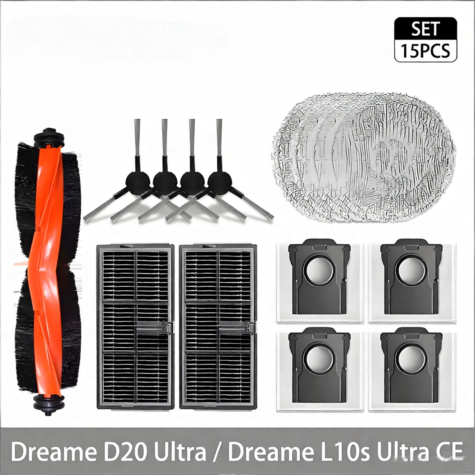 Replacement Spare Parts Kit for Dreame D20 Ultra / L10s Ultra CE Robot Vacuum