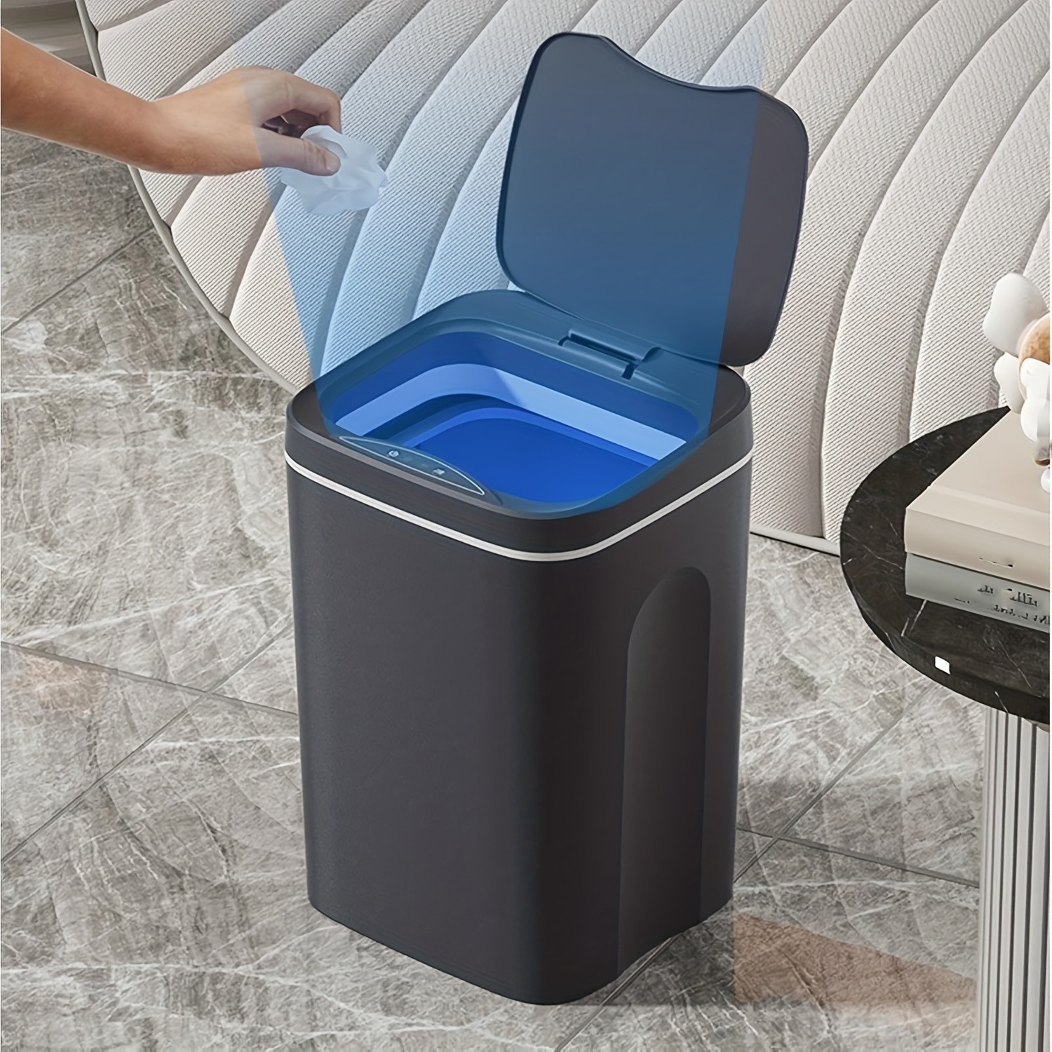 Touchless Bin Trash For Kitchen Bedroom 12L,Trash cans for household purposes