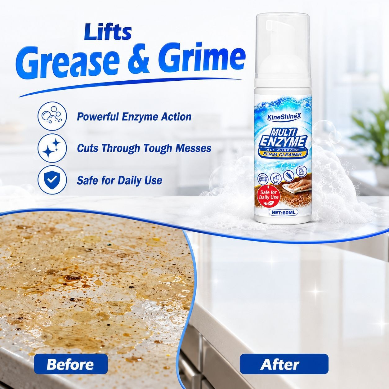 EaseHub Multi Enzyme Cleaner, Easehub Multi-Enzyme All Purpose Foam Cleaner