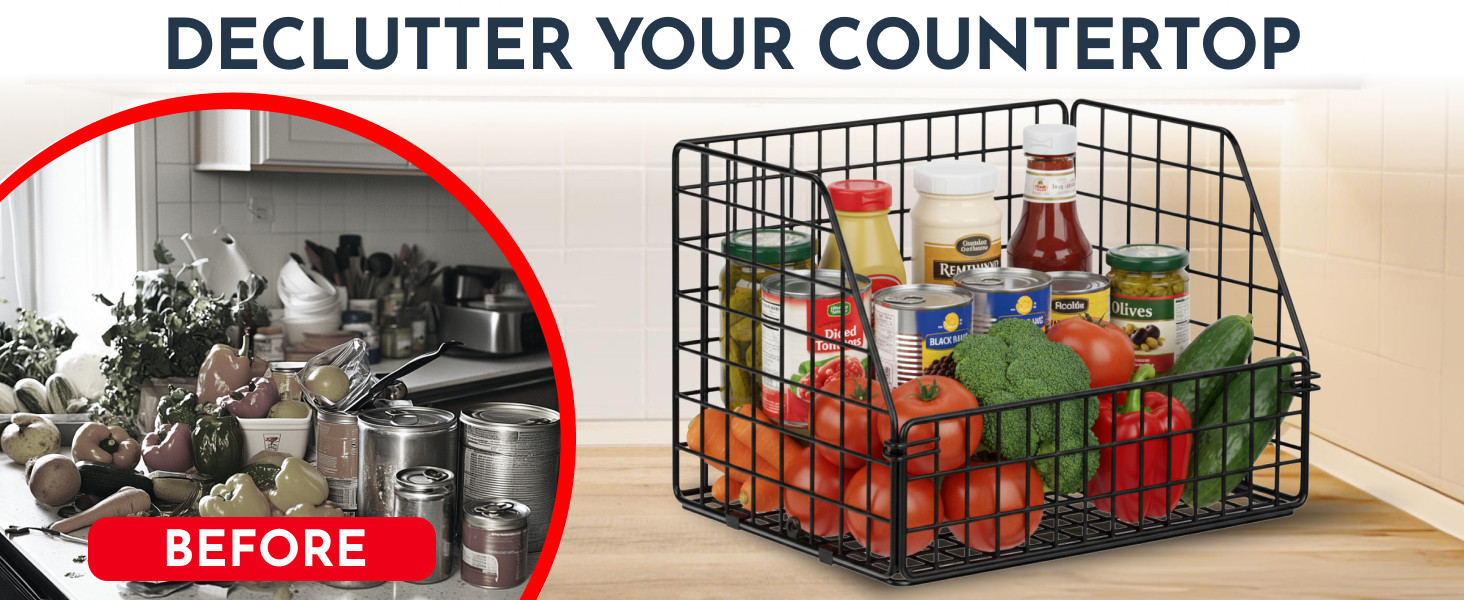 3-Tier Wall Hanging Fruit Baskets for Kitchen Organizing Fruits and Vegetables,