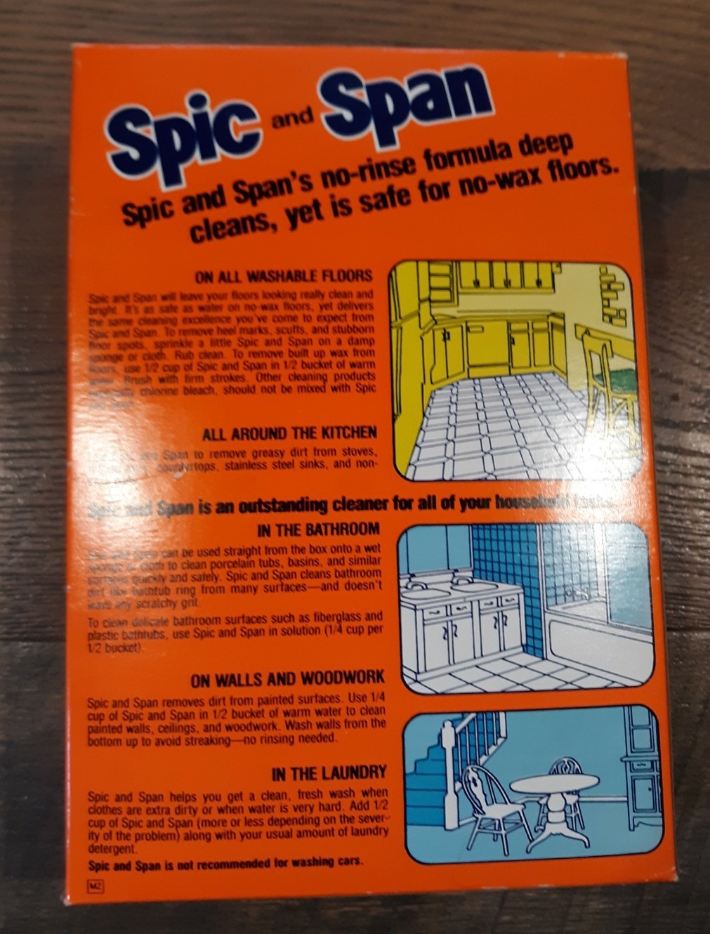 Vintage Spic and Span Cleaning Powder No Rinse USED Prop Advertising Great Color