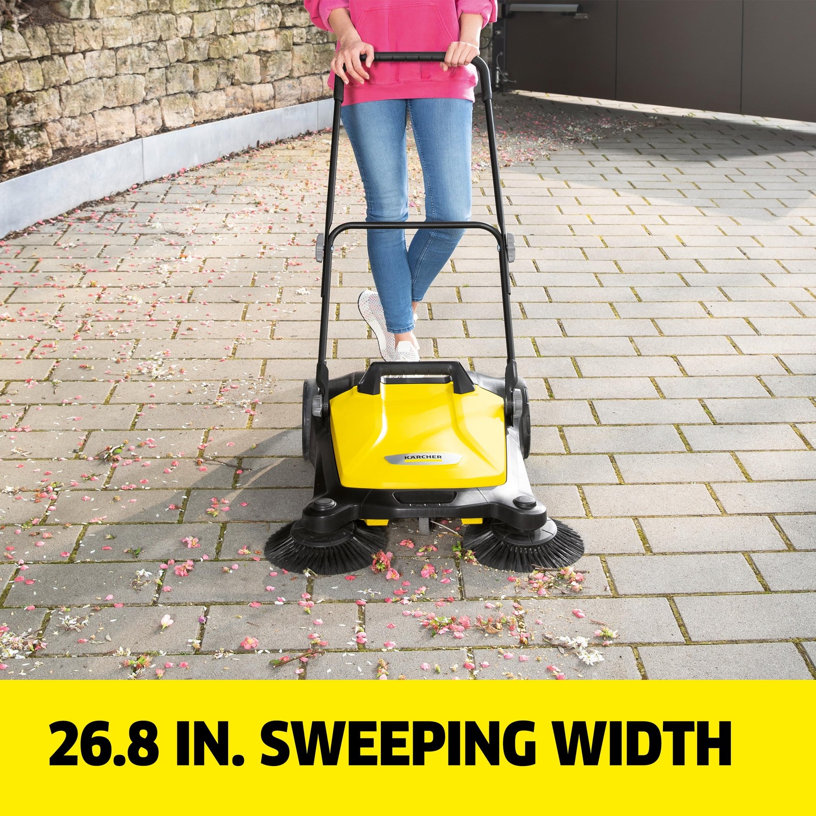 Kärcher Walk Behind Outdoor Push Sweeper S 4 Twin for Workshops, Warehouses o…