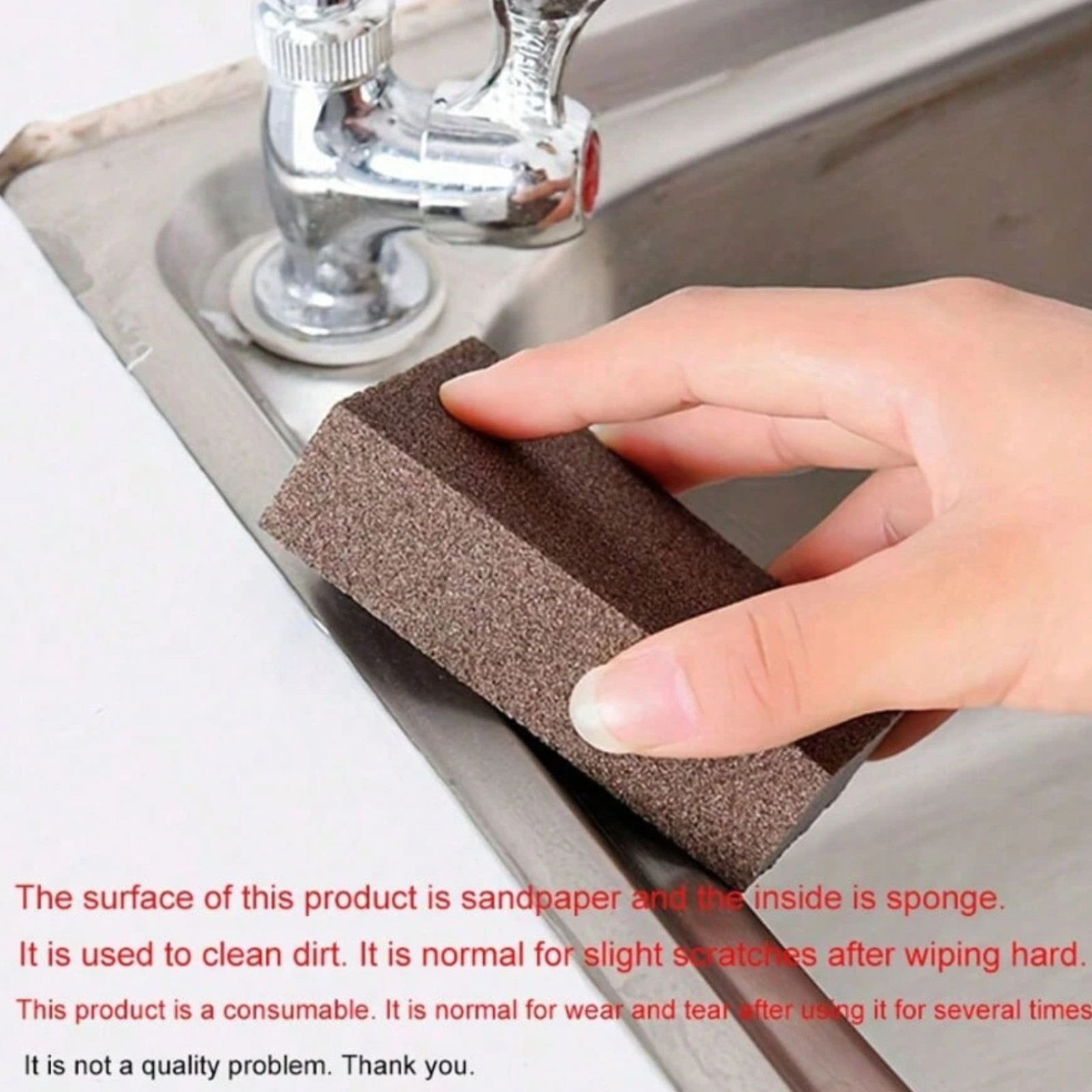 Magic Emery Sponge Cleaning for Reusable Kitchen Pot Washing Rust Stain Remover