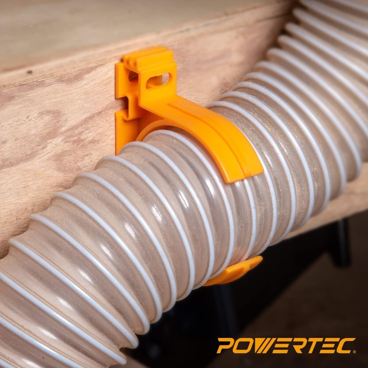 POWERTEC 70342-P2 Open Style Hangers for 2-1/2″ Dust Collection Pipe&Hose, 10PK