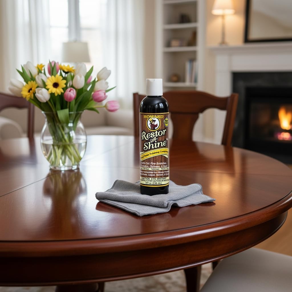 Howard Products Hardwood Floor Polish – Restor-A-Shine Wood Polisher for Furnitu