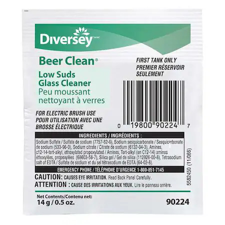Beer Clean 990224 General Purpose Cleaners, Packet, 0.5 Oz, Odorless
