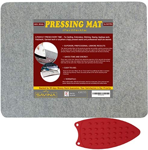 Wool Pressing Mat – 17″ x 13.5″ Quilting Ironing Pad – 100% New 14in x 17in