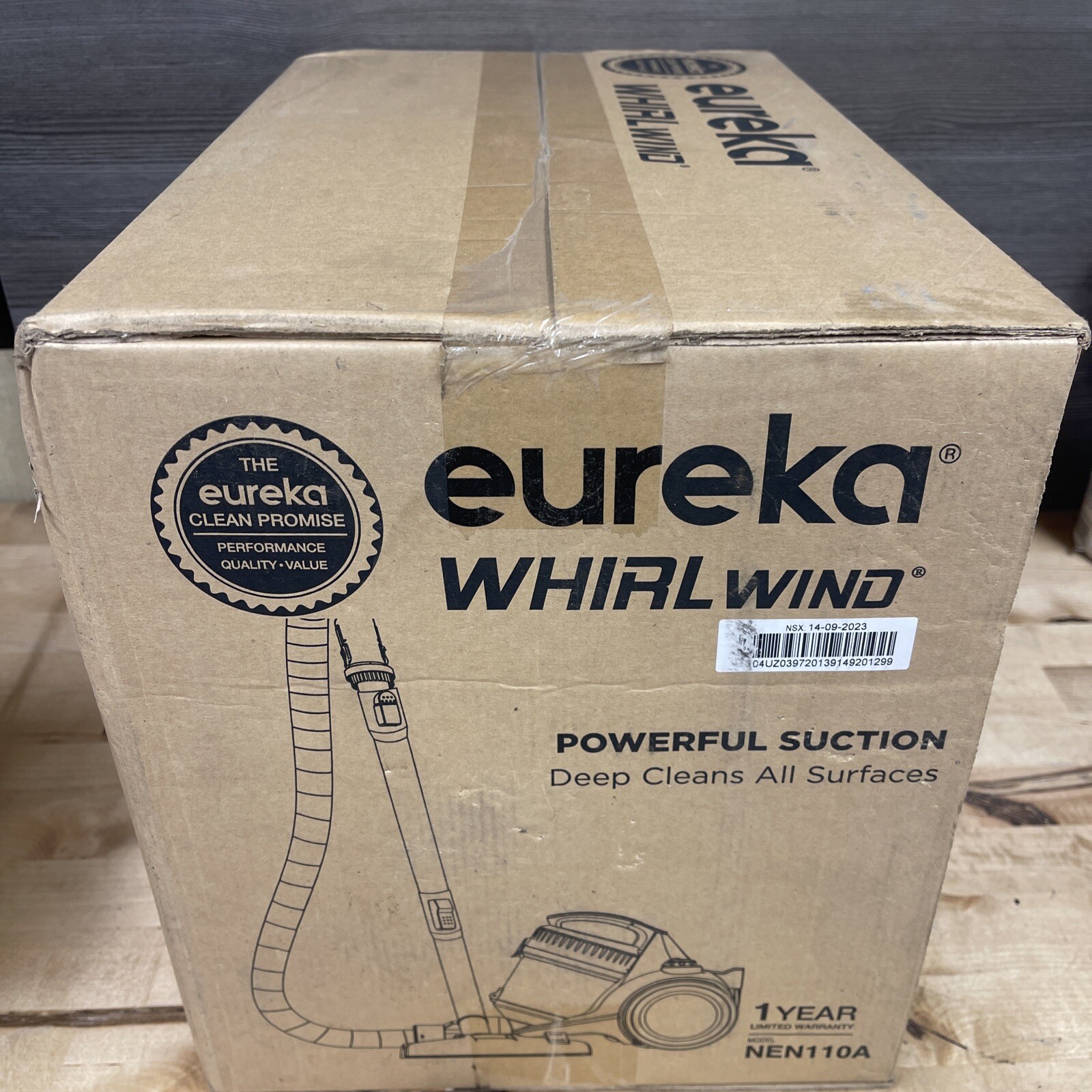 Eureka WhirlWind Bagless Canister 2.5L Vacuum Cleaner for Carpets and Hard Floor