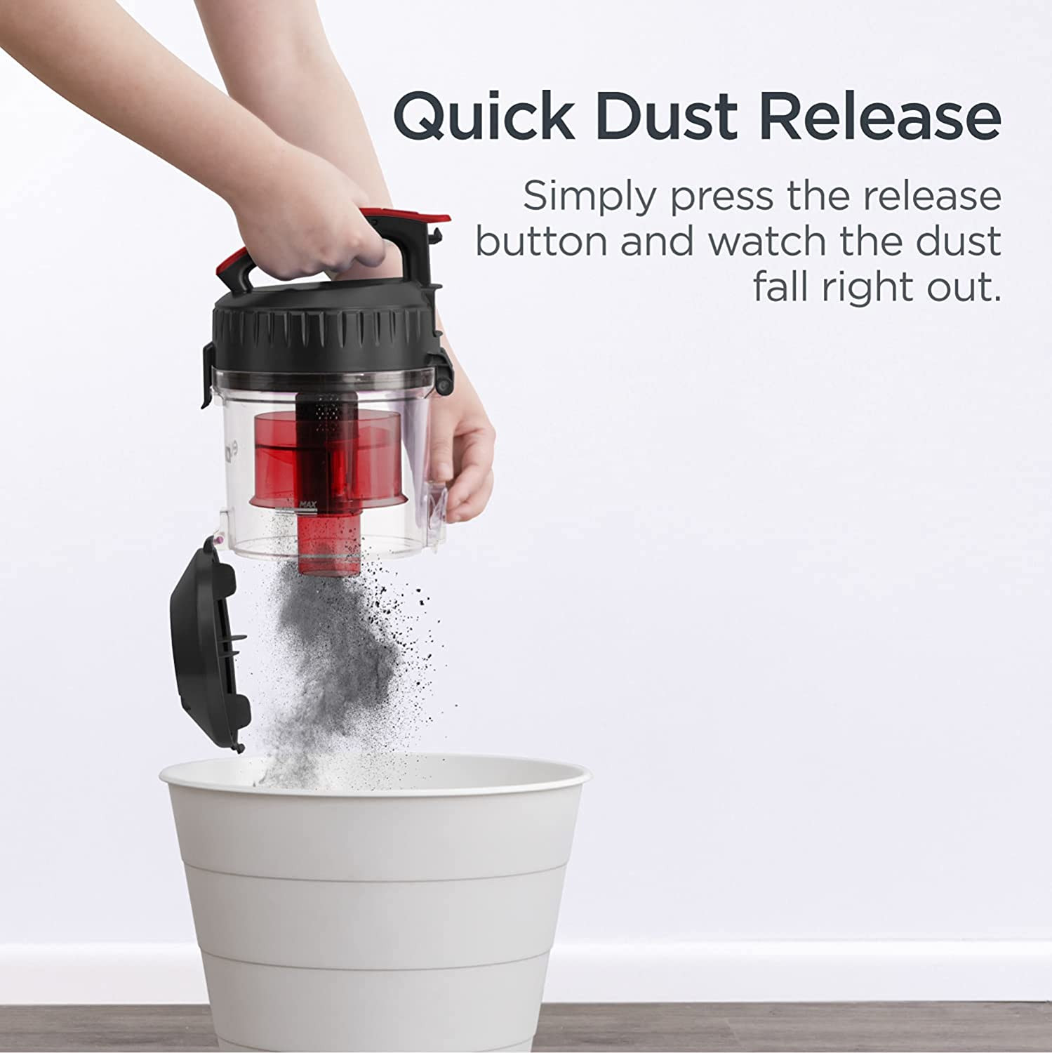 Bagless Canister Vacuum Cleaner, Lightweight Vac for Carpets and Hard Floors, Re