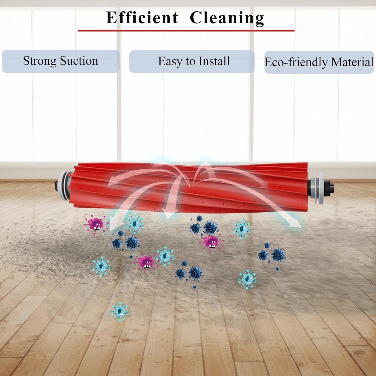 Rubber Main Brush Compatible with Roborock Q Revo S7 S7 S7 MaxV S7 MaxV Plus