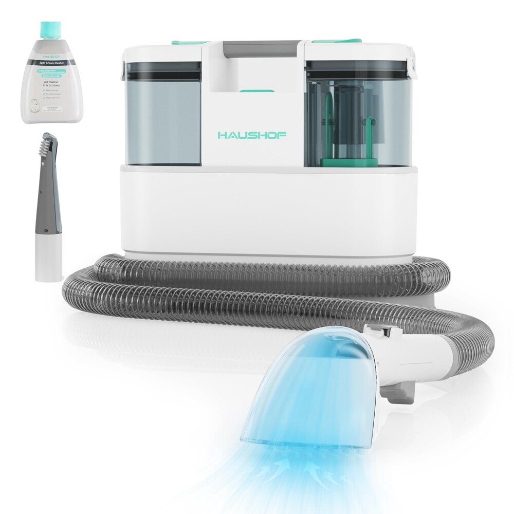HAUSHOF Portable Carpet Cleaner Machine Powerful Suction Upholstery Deep Cleaner