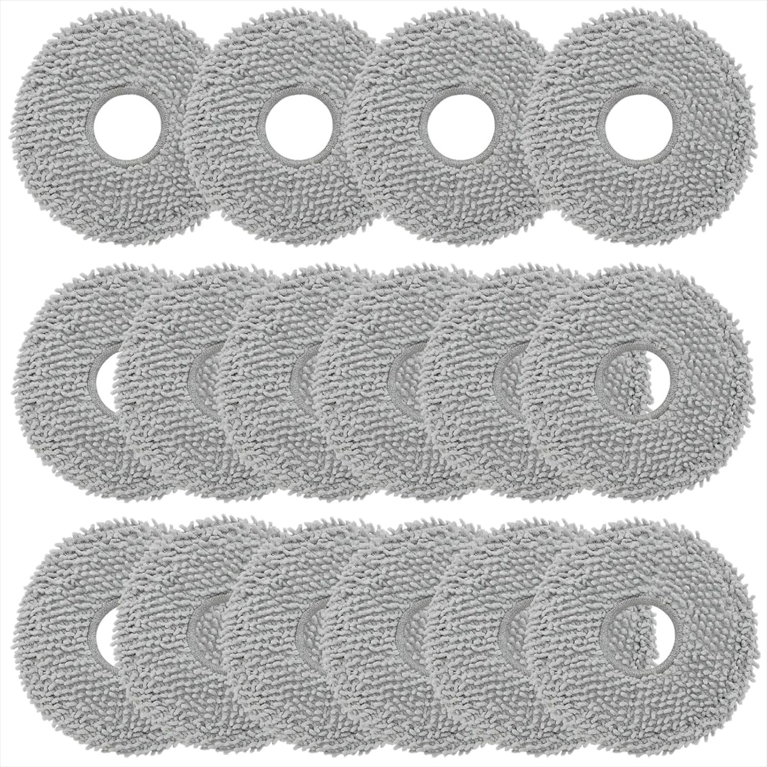 NEW! 16 Pk Microfiber Spin Mop Pads For Roborock QV 35A/Saros Revo/Qrevo Pro