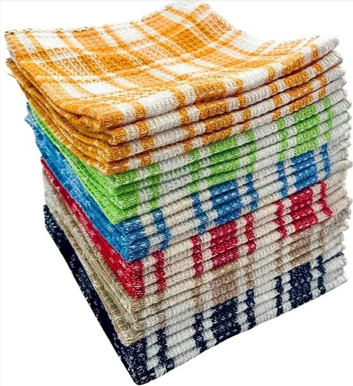 Kitchen Dish Cloths 100% Cotton Super Cleaning Cloth Towel 12×12 Pack Of 24