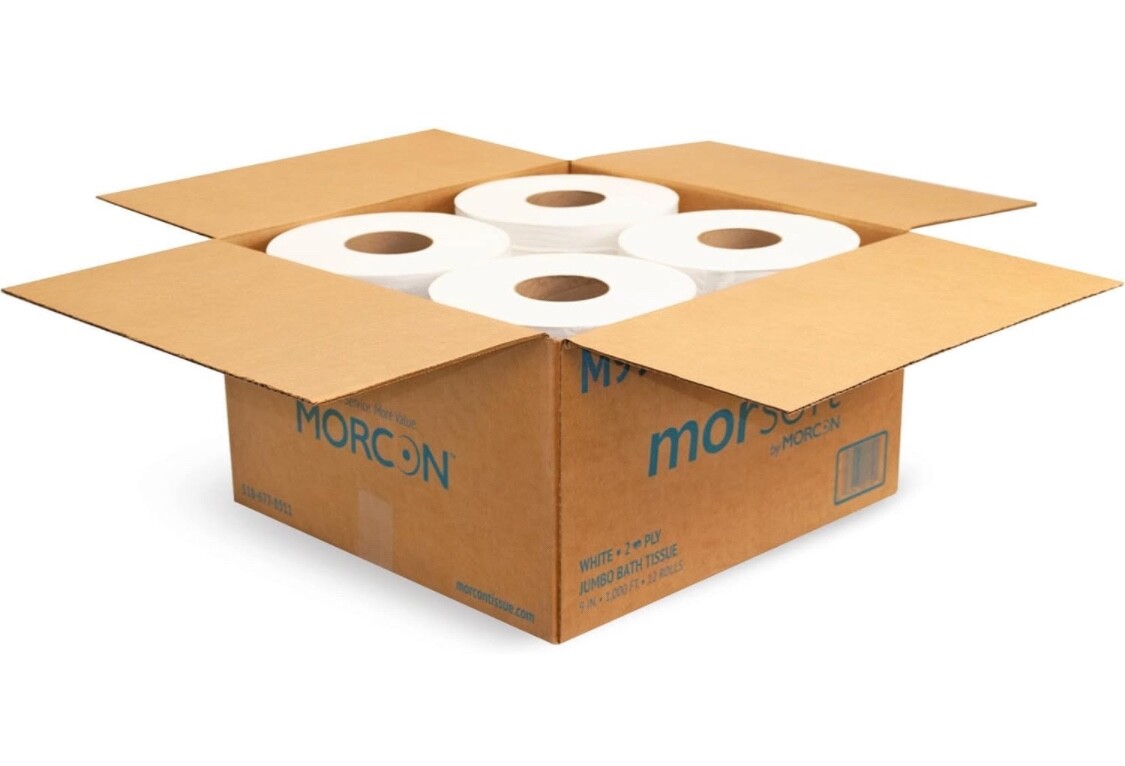 Morcon M99 Morsoft Millennium Jumbo Bath Tissue, Septic Safe, White 12/Ct, 2CT