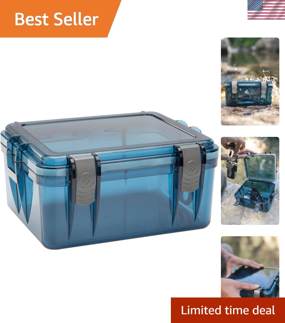 Watertight Outdoor Storage Box – Shatterproof Polycarbonate, 1.5L Capacity